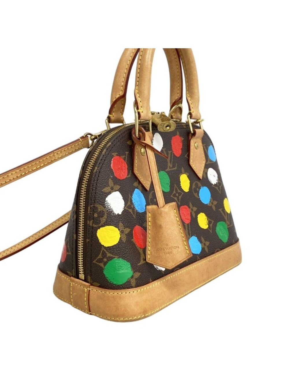Louis Vuitton Handbag Monogram Alma BB Brown Multicolor 2-Way Bag Yayoi Kusama - Picture 2 of 10